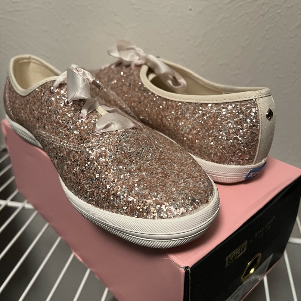 Keds x Kate Spade glitter sneakers WIDE WIDTH - gently used